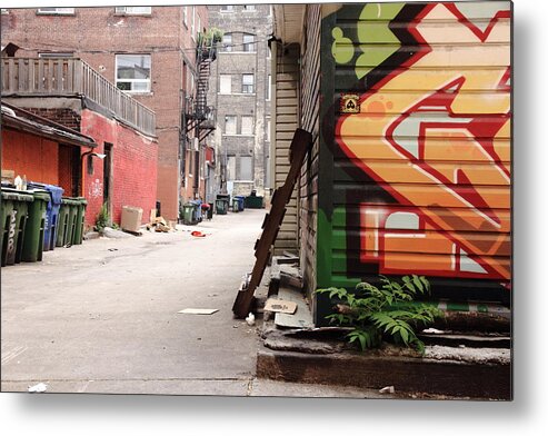 Urban Metal Print featuring the photograph Pallette Lean Also by Kreddible Trout