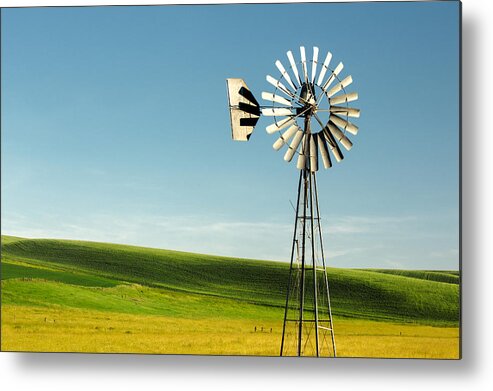Windmill Metal Print featuring the photograph Palouse Windmill by Todd Klassy
