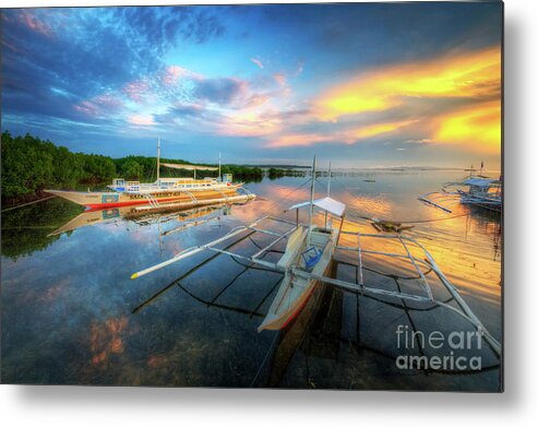 Yhun Suarez Metal Print featuring the photograph Panglao Port Sunset 9.0 by Yhun Suarez