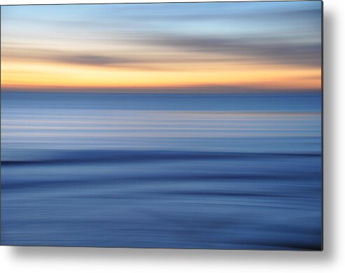 Panning Beach Sunset Motion Tripod Swamis Encinitas Ocean Colors Landscape Metal Print featuring the photograph Panning by Kelly Wade