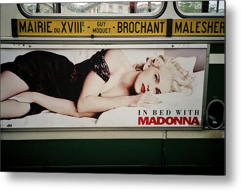 Madonna Metal Print featuring the photograph Paris Bus by Frank DiMarco