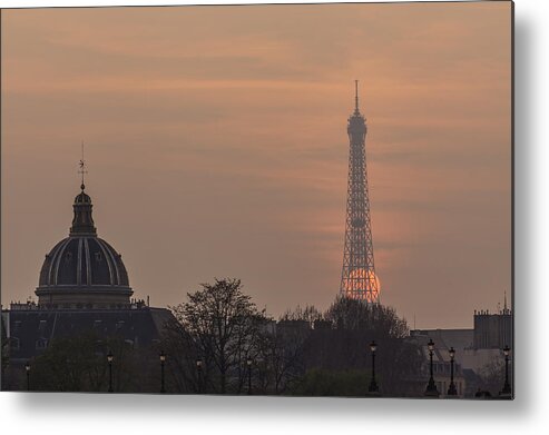 Sunset Metal Print featuring the photograph Paris Sunset II by Mark Harrington