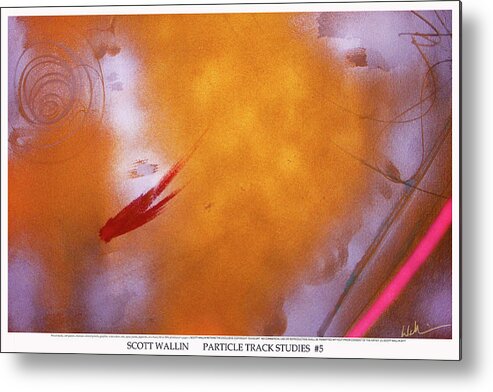 A Bright Metal Print featuring the painting Particle Track Study Five by Scott Wallin