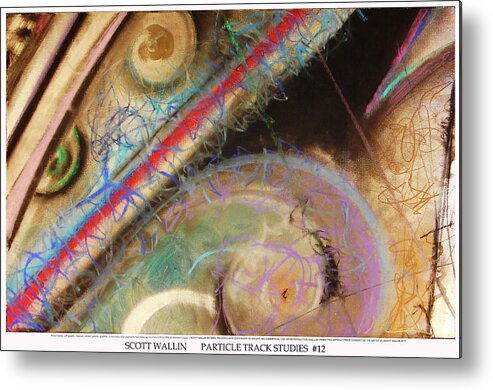 A Bright Metal Print featuring the painting Particle Track Study Twelve by Scott Wallin