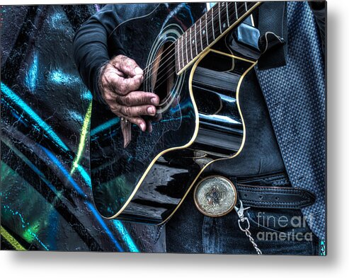 Guitar Metal Print featuring the photograph Passionate and Vibrant by George Kenhan