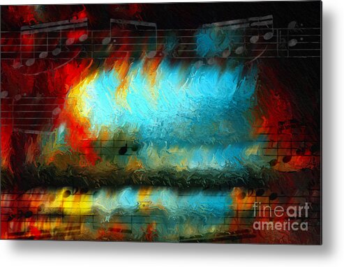 Music Metal Print featuring the digital art Passionate Passage by Lon Chaffin