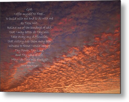 12 Step Recovery Metal Print featuring the photograph Pastel Skies by Lauralee McKay