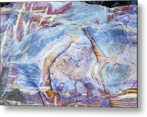 Patterns Metal Print featuring the photograph Patterns in Rock 2 by Kathy Adams Clark