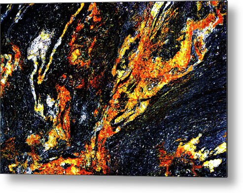 Abstract Metal Print featuring the photograph Patterns in Stone - 187 by Paul W Faust - Impressions of Light