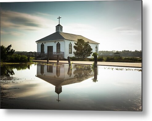 Pawleys Island Metal Print featuring the photograph Pawleys Chapel Reflection by Ivo Kerssemakers