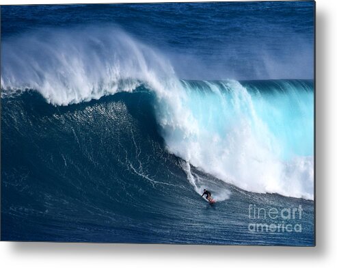 Jaws Metal Print featuring the photograph Peahi Unleashes by Jackson Kowalski