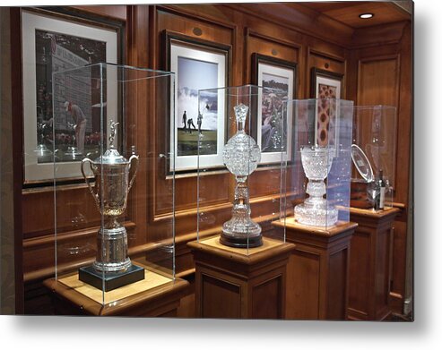 Golf Metal Print featuring the photograph Pebble Beach Trophy Room by Michele Myers