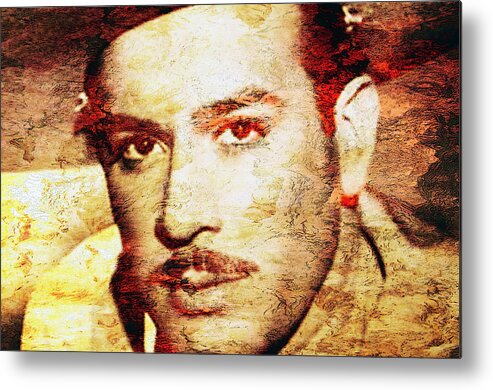 Pedro Infante Metal Print featuring the photograph Pedro Infante by J U A N - O A X A C A