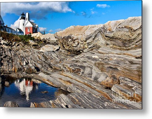 Maine Metal Print featuring the photograph Pemaquid Point by Karin Pinkham