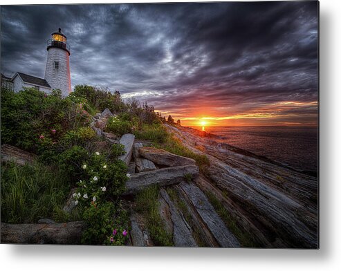 Lighthouse Metal Print featuring the photograph Pemaquid Sunrise by Neil Shapiro