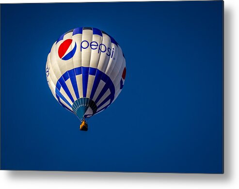 Albuquerque Metal Print featuring the photograph Pepsi - Hot Air Balloon by Ron Pate