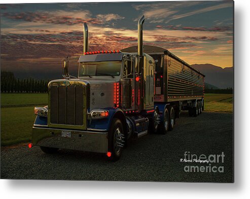 Big Rigs Metal Print featuring the photograph Peterbilt at Dusk by Randy Harris