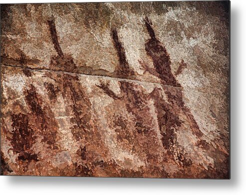 Honanki Metal Print featuring the photograph Honanki Pictographs4 Pnt by Theo O'Connor
