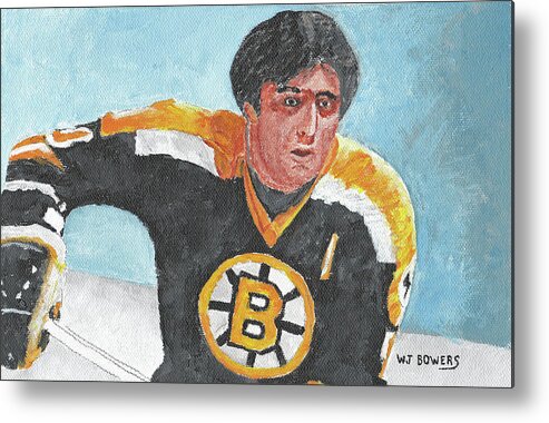 Phil Metal Print featuring the painting Phil Esposito by William Bowers