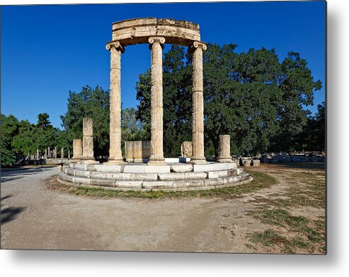Ancient Metal Print featuring the photograph Philippeion - Ancient Olympia by Constantinos Iliopoulos