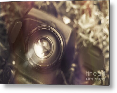 Lens Metal Print featuring the photograph Photographic lens reflections by Jorgo Photography