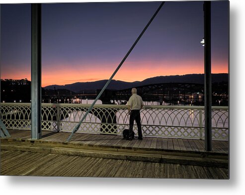 Photographer Metal Print featuring the photograph Photographing the sunset by George Taylor