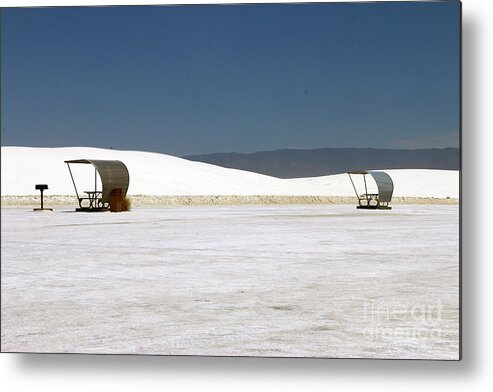 New Mexico Metal Print featuring the photograph Picknick At White Sands by Christiane Schulze Art And Photography