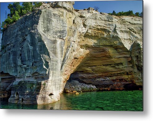 Pictured Rocks Metal Print featuring the photograph Pictured Rocks National Lakeshore Upper Peninsula Michigan 10 by Thomas Woolworth