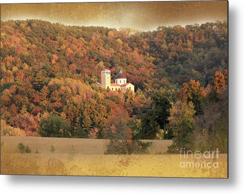 The Shrine Metal Print featuring the photograph Picturesque Autumn by Inspired Arts