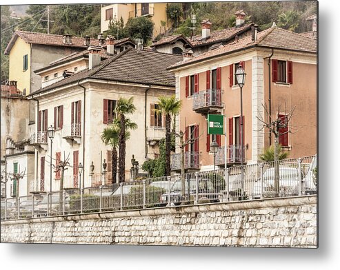 Argegno Metal Print featuring the photograph Picturesque Buildings of Argegno, Italy, 2018. by Pavel Melnikov