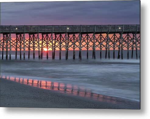 Pier Metal Print featuring the photograph Pier With Sunrise by Denise Bush