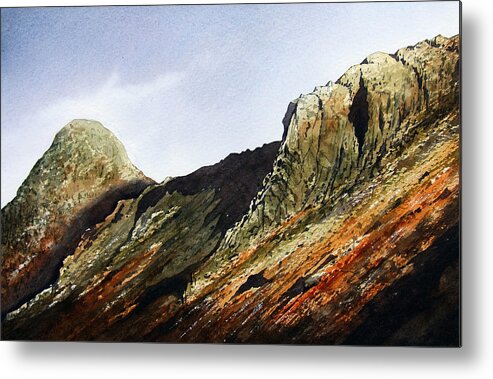 Mountain Metal Print featuring the painting Pike O' Stickle and Loft Crag by Paul Dene Marlor