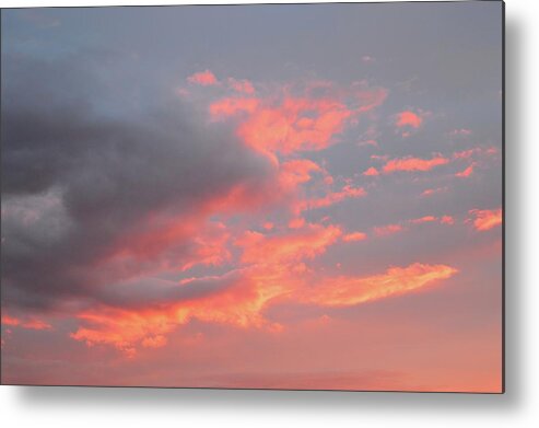 Abstract Metal Print featuring the photograph Pink Cloud Sunset by Lyle Crump