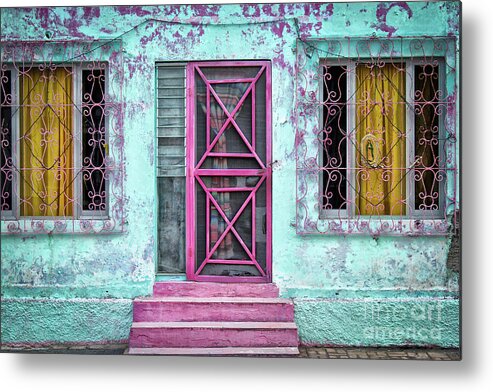 Isla Mujeres Metal Print featuring the photograph Pink Doors by Becqi Sherman