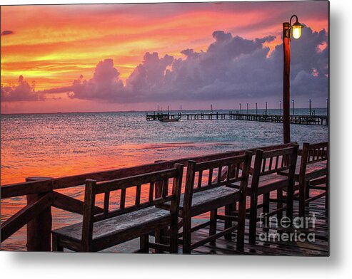 Sunset Metal Print featuring the photograph Pink Fire Sunset by Becqi Sherman