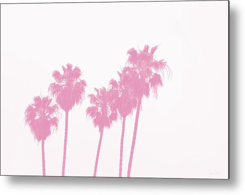 Palm Trees Metal Print featuring the photograph Pink Palm Trees- Art by Linda Woods by Linda Woods