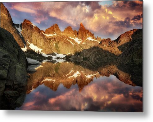 Sunrise Metal Print featuring the photograph Pink Reflections by Nicki Frates