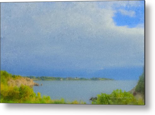 Pirate Metal Print featuring the painting Pirate Cove Jamestown RI by Bill McEntee