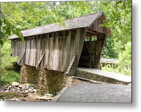 Landscape Metal Print featuring the photograph Pisgah Covered Bridge by Tom Greene