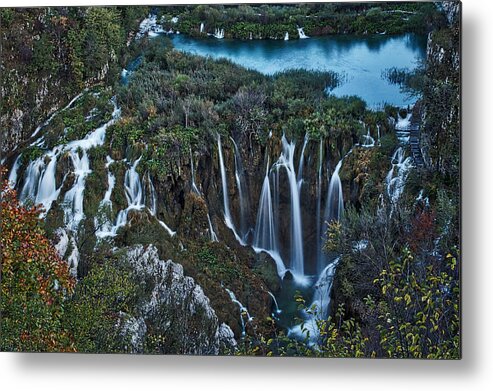 Croatia Metal Print featuring the photograph Plitvice Lakes And Waterfalls #2 - Croatia by Stuart Litoff