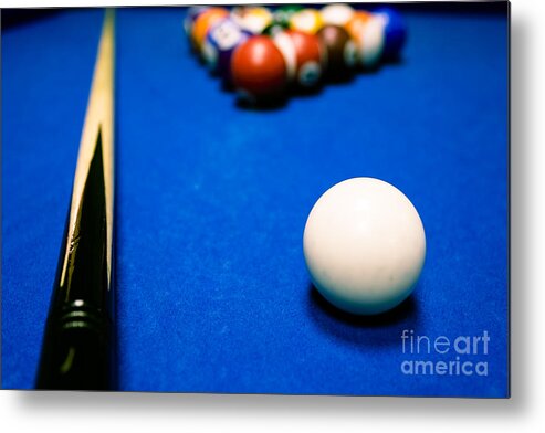 Pool Metal Print featuring the photograph 8 Ball Pool Table by Andy Myatt