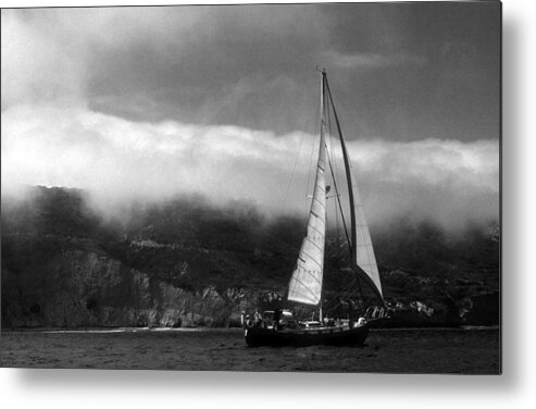 Sailing Metal Print featuring the photograph Point Loma Fog by David Shuler