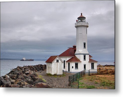 Point Wilson Lighthouse Metal Print featuring the photograph Point Wilson Lighthouse by Ben Prepelka