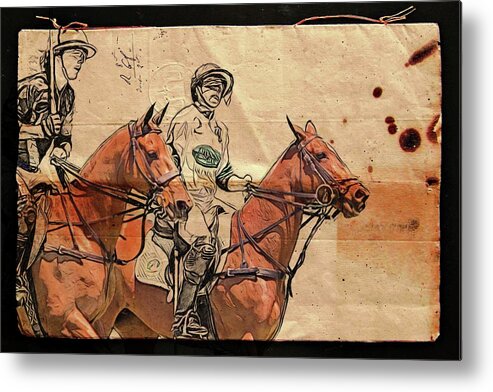 Alicegipsonphotographs Metal Print featuring the photograph Polo Horses by Alice Gipson
