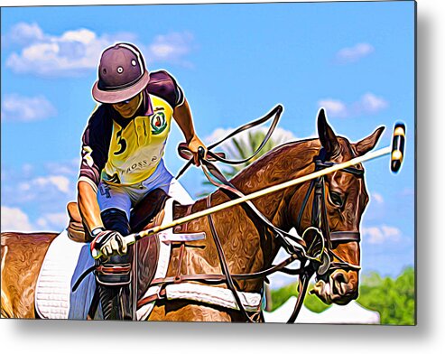 Alicegipsonphotographs Metal Print featuring the photograph Polo Swing by Alice Gipson