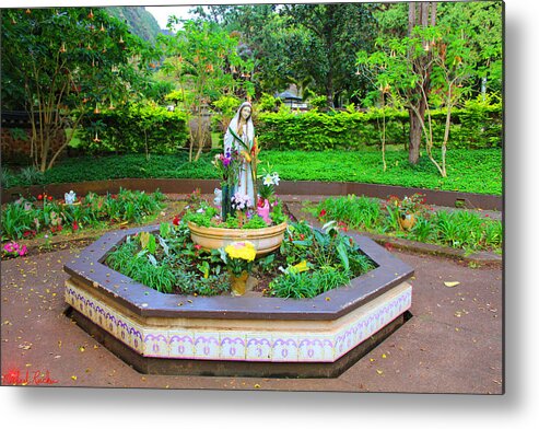 Japanese Temple Metal Print featuring the photograph Polynesian Garden by Michael Rucker