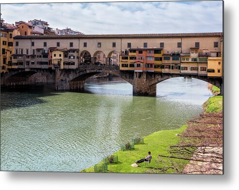 Joan Carroll Metal Print featuring the photograph Ponte Vecchio Florence Italy II by Joan Carroll