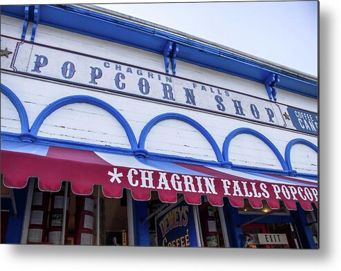 Chagrin Falls Metal Print featuring the photograph Popcorn Shop Chagrin Falls Ohio by Jack Thorne