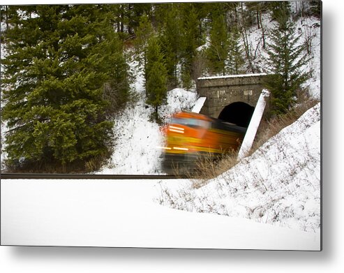 Train Metal Print featuring the photograph Popping out of tunnel 1012 by Albert Seger