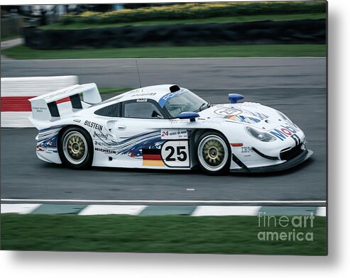 Porsche 911 Metal Print featuring the photograph Porsche 911 GT1 Strassenversion by Roger Lighterness